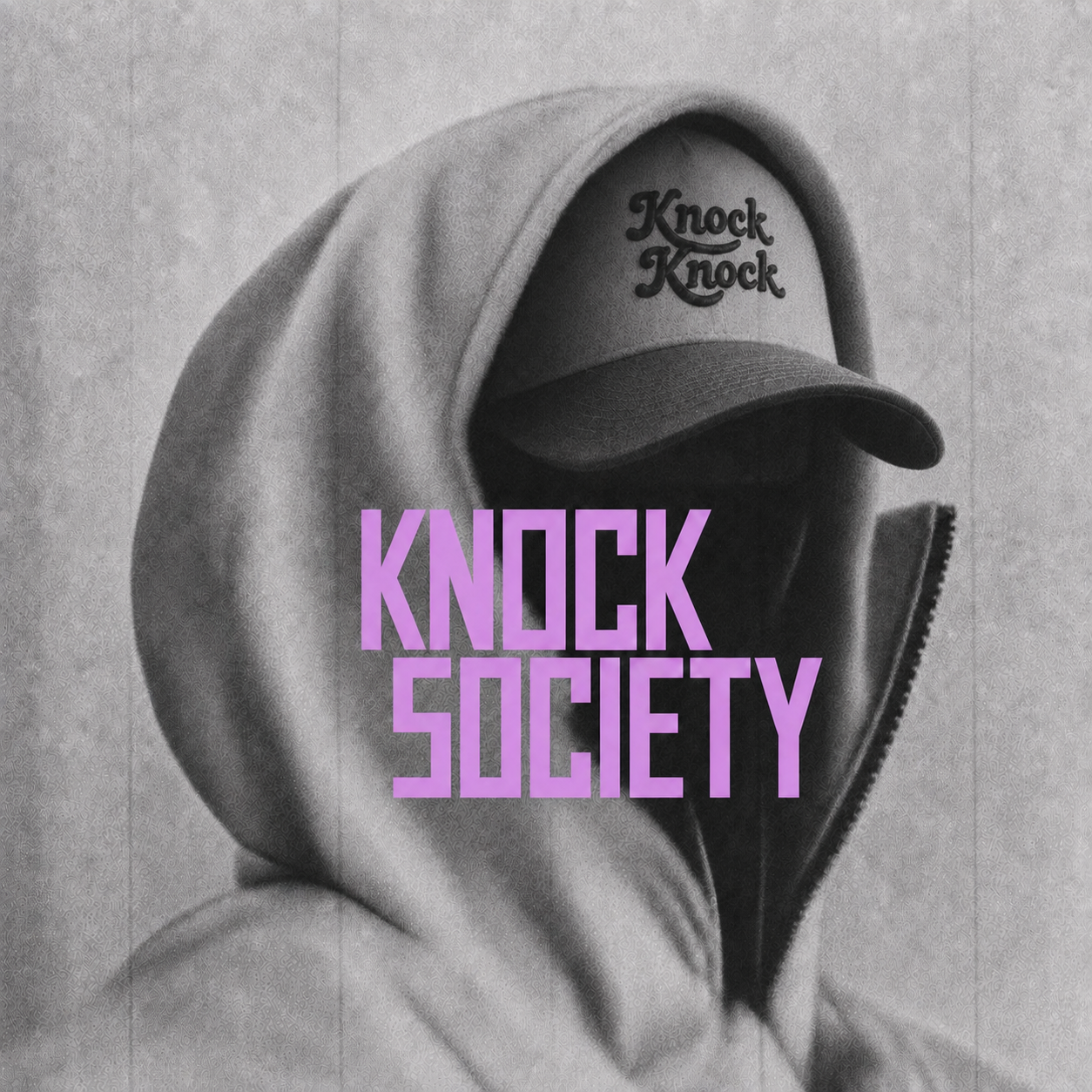 A grainy hood close-up with a pink star graphic